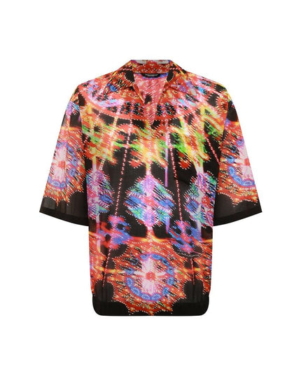 Dolce & Gabbana Black Cotton Pattern Shirt