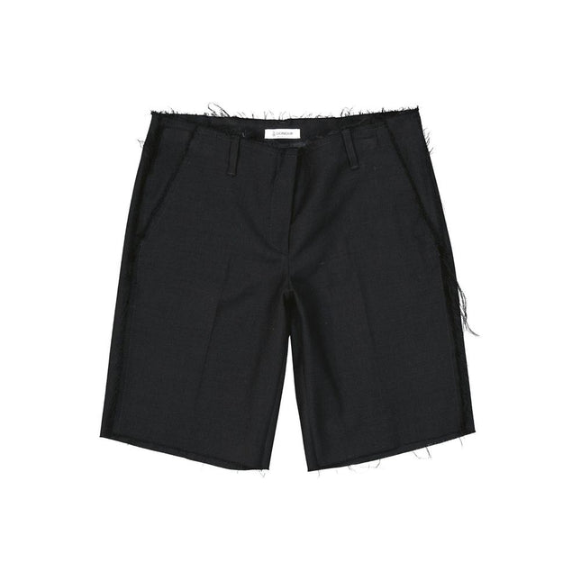 Dondup Black Virgin Wool Bermuda Shorts