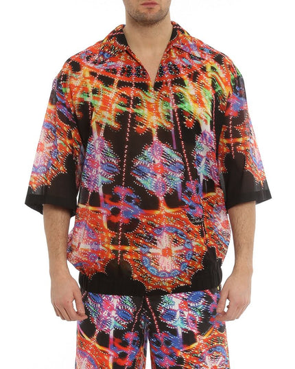 Dolce & Gabbana Black Cotton Pattern Shirt