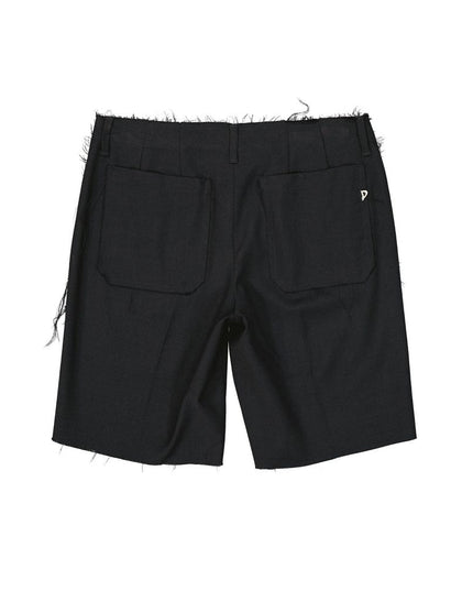 Dondup Black Virgin Wool Bermuda Shorts