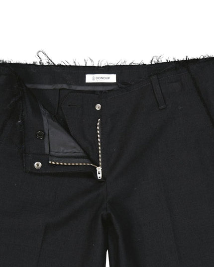 Dondup Black Virgin Wool Bermuda Shorts