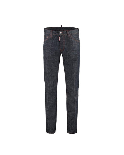 Dsquared² Blue Cotton Relaxed Fit Jeans
