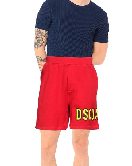 Dsquared² Red Cotton Shorts