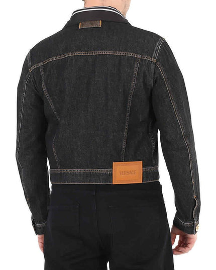 Versace Black Cotton Denim Jacket