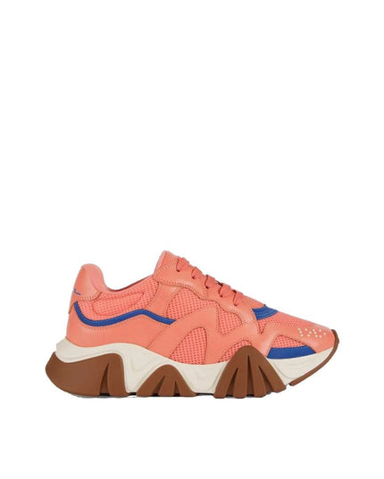Versace Orange Leather Chunky Sneakers