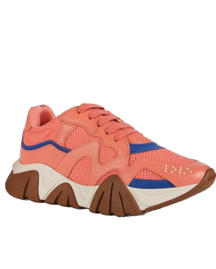 Versace Orange Leather Chunky Sneakers