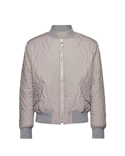Salvatore Ferragamo Gray Polyester Bomber