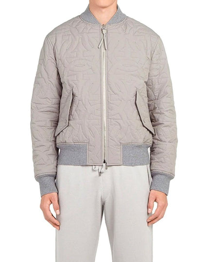 Salvatore Ferragamo Gray Polyester Bomber