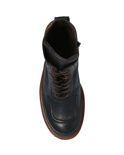 See By Chloé Black Calfskin Lace-Up Boots