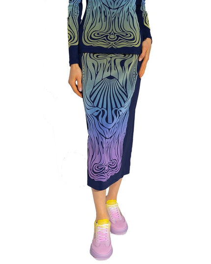 Stella McCartney Blue Polyamide Long Skirt