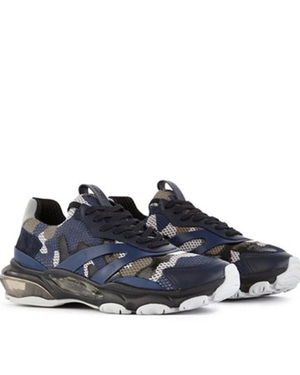 Valentino Garavani Blue Fabric Athletic Sneakers