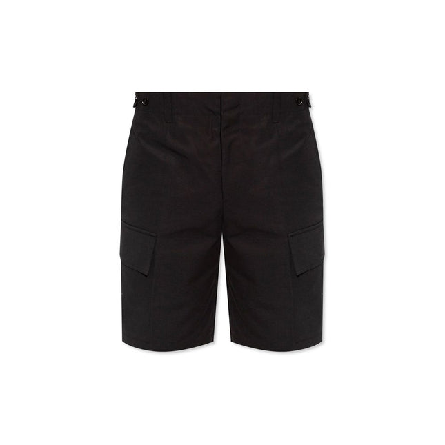 Jil Sander Black Cotton Cargo Shorts