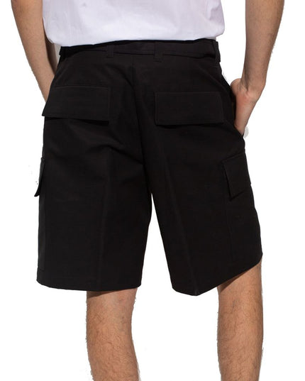 Jil Sander Black Cotton Cargo Shorts