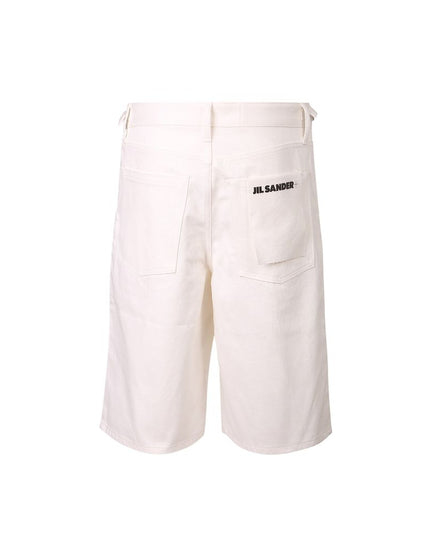 Jil Sander White Denim Shorts