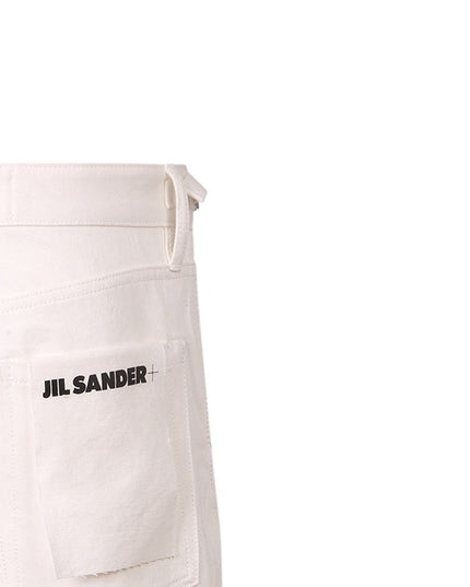 Jil Sander White Denim Shorts