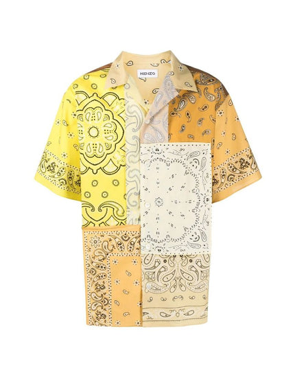 Kenzo Yellow Cotton Pattern Shirt