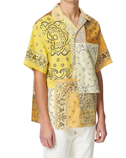 Kenzo Yellow Cotton Pattern Shirt