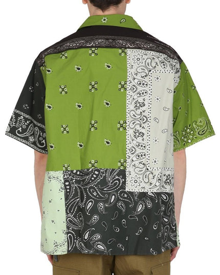 Kenzo Green Cotton Pattern Shirt