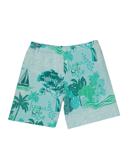 Laneus Green Cotton Short And Mini Shorts