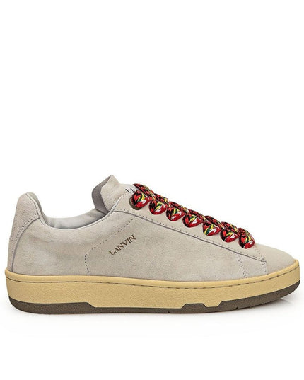 Lanvin Gray Leather Low Top Sneakers