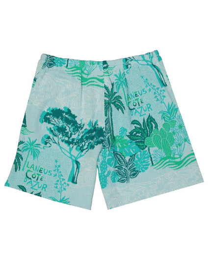 Laneus Green Cotton Short And Mini Shorts