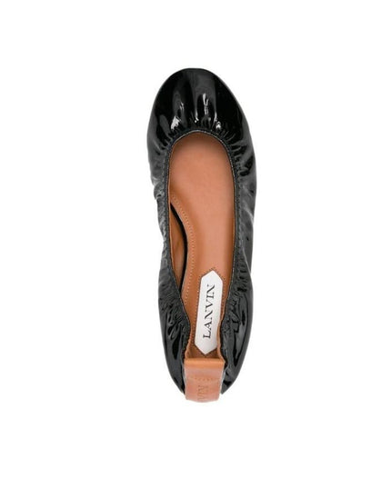 Lanvin Black Calfskin Ballet Flats