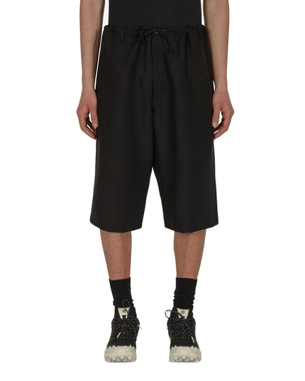 Maison Margiela Black Linen Bermuda Shorts