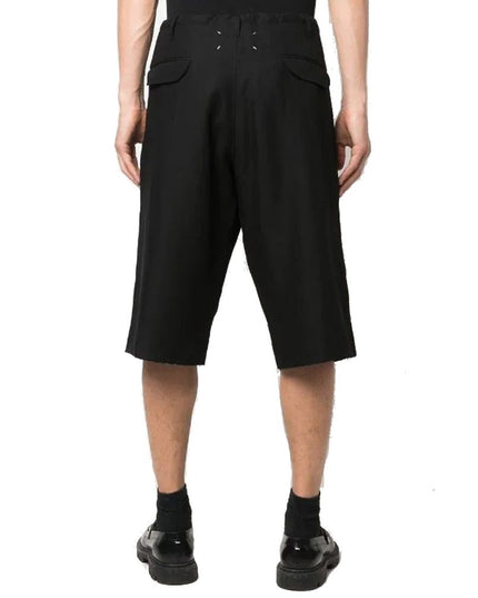 Maison Margiela Black Linen Bermuda Shorts