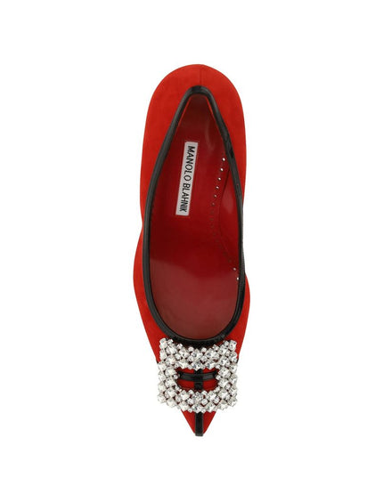 Manolo Blahnik Red Leather High Heel Pumps