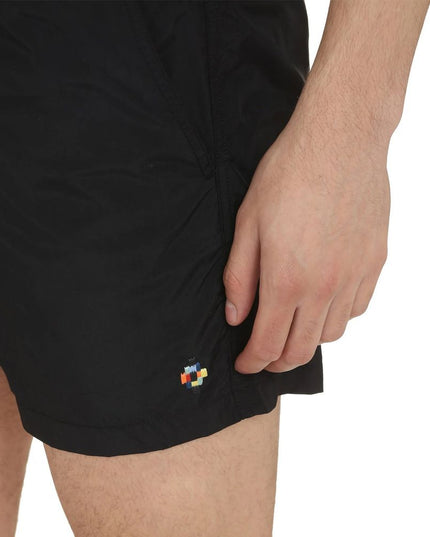 Marcelo Burlon Black Polyamide Short And Mini Shorts