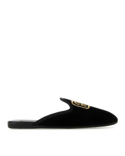 Miu Miu Black Calfskin Mules