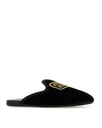 Miu Miu Black Calfskin Mules