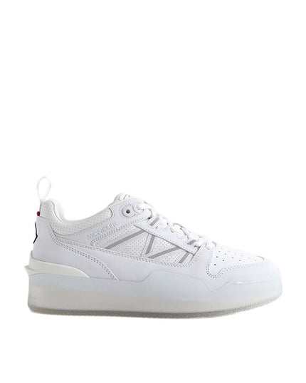 Moncler White Calfskin Low Top Sneakers