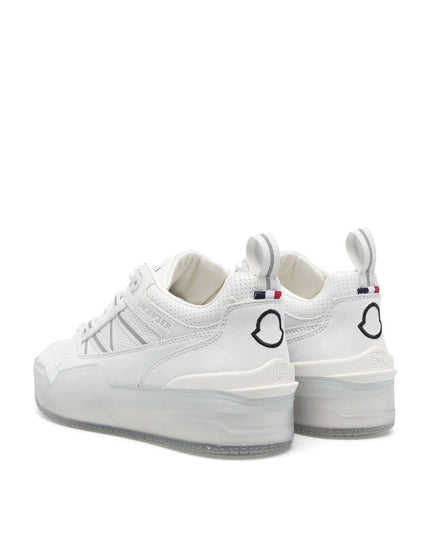 Moncler White Calfskin Low Top Sneakers