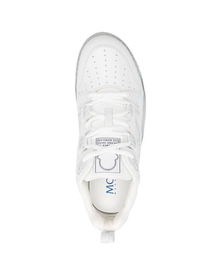 Moncler White Calfskin Low Top Sneakers