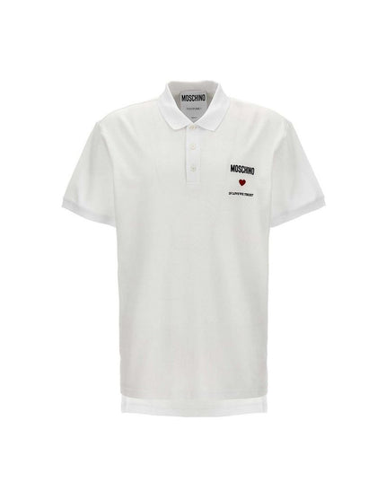 Moschino Couture White Cotton Polo Shirt