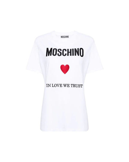 Moschino Couture White Cotton T-Shirt