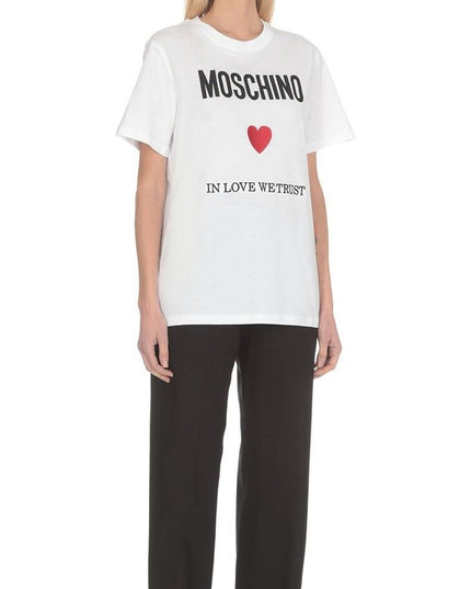 Moschino Couture White Cotton T-Shirt
