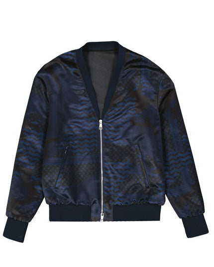 Neil Barrett Blue Polyester Bomber