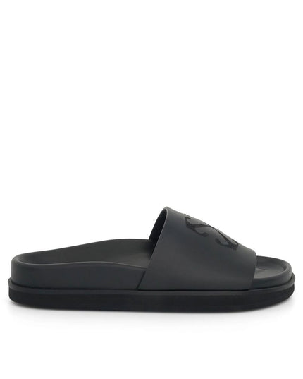 Off-White Black Rubber Slippers