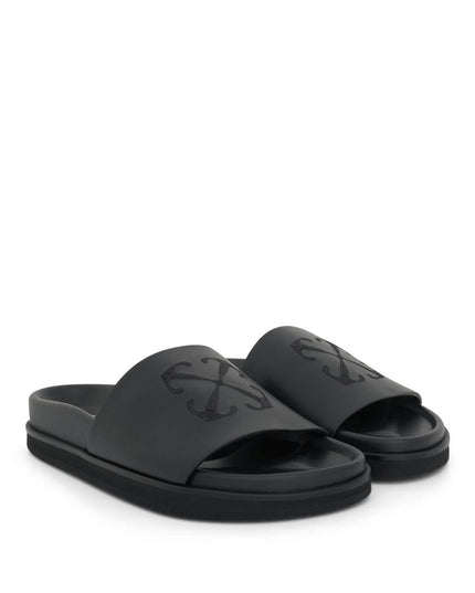 Off-White Black Rubber Slippers