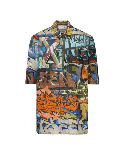 Off-White Black Polyamide Pattern Shirt