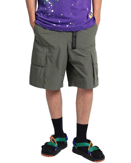 Off-White Green Polyamide Cargo Shorts