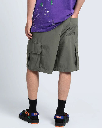 Off-White Green Polyamide Cargo Shorts