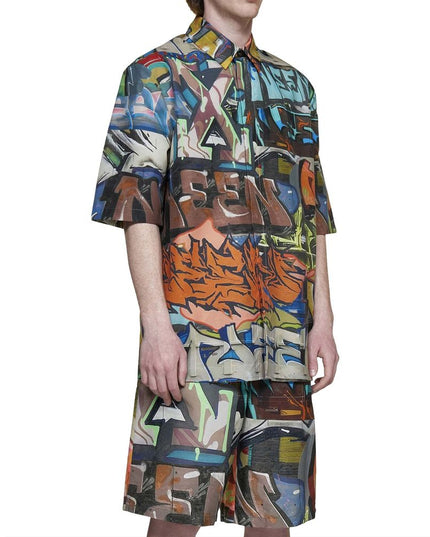 Off-White Black Polyamide Pattern Shirt