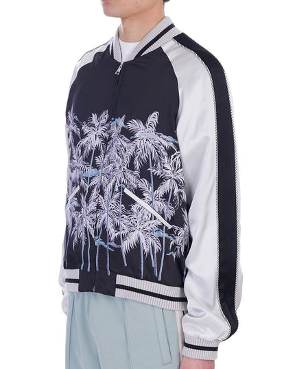 Palm Angels Black Polyester Bomber