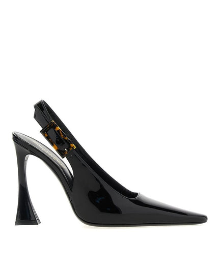 Saint Laurent Black Calfskin High Heel Pumps