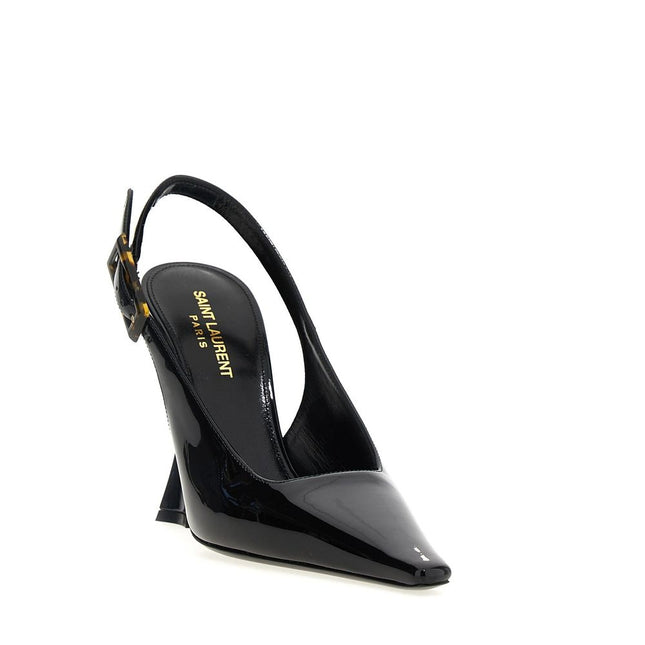 Saint Laurent Black Calfskin High Heel Pumps