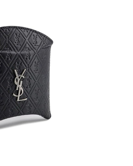 Saint Laurent Black Calfskin Airpod Holder