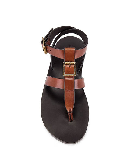 Saint Laurent Brown Calfskin Flip-Flop Sandals